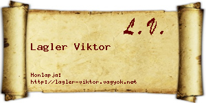 Lagler Viktor névjegykártya